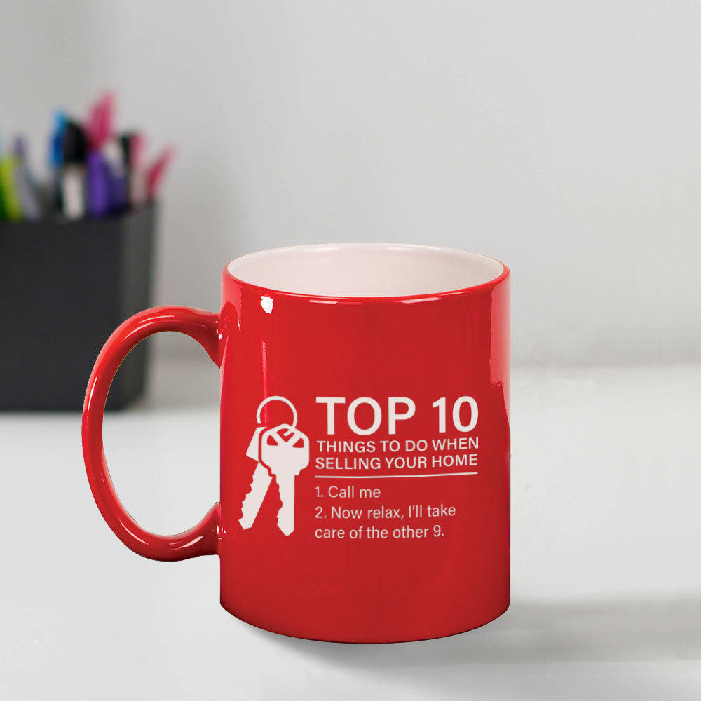 Custom Engraved Top 10 Coffee Mug