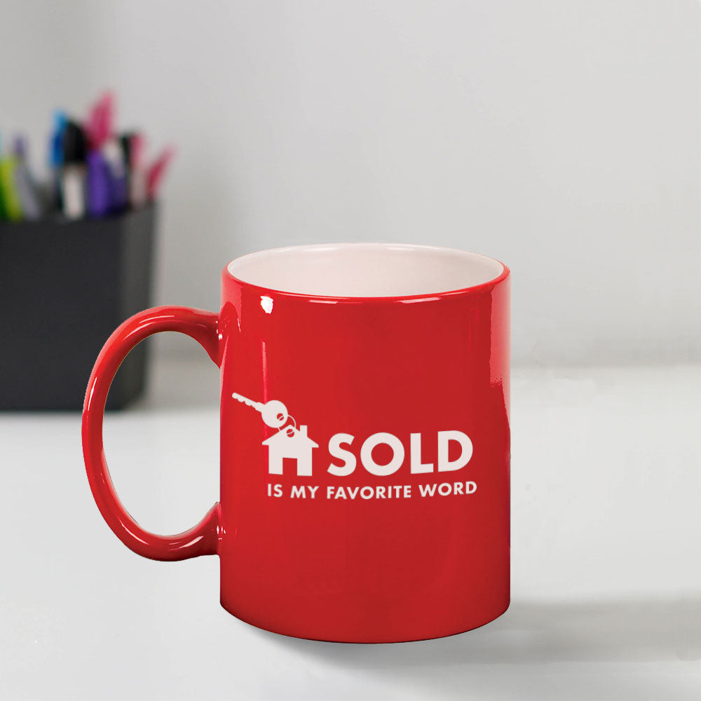 Custom Engraved My Favorite Word Coffee Mug