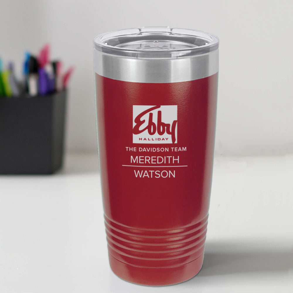 Ebby Halliday Custom Engraved 20 oz Tumbler