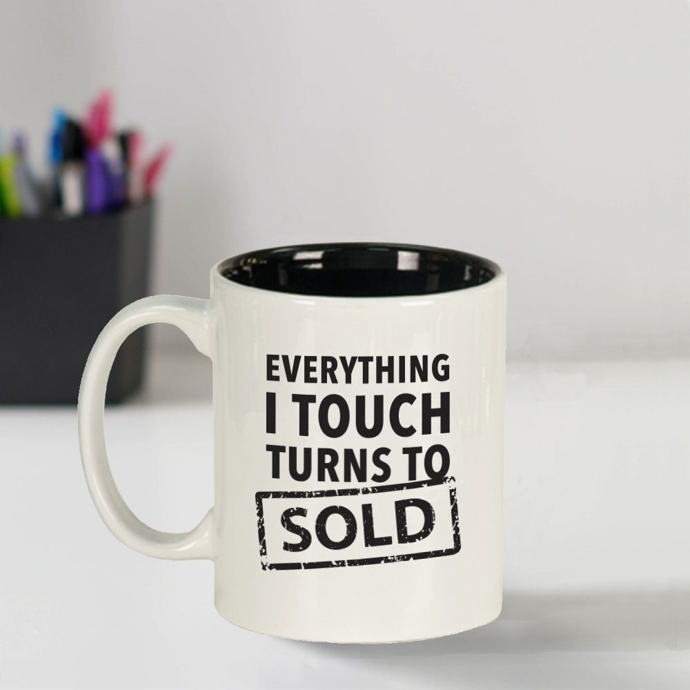 Custom Engraved Turns To Sold Coffee Mug