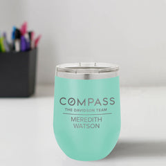 Compass Custom Engraved 12 oz Tumbler