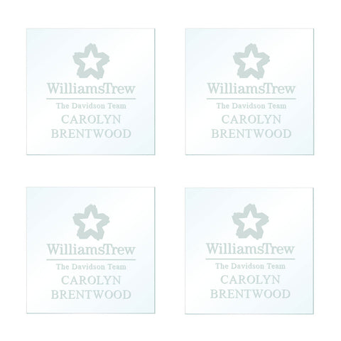 Engraved Custom Williams Trew Branded Coaster Set