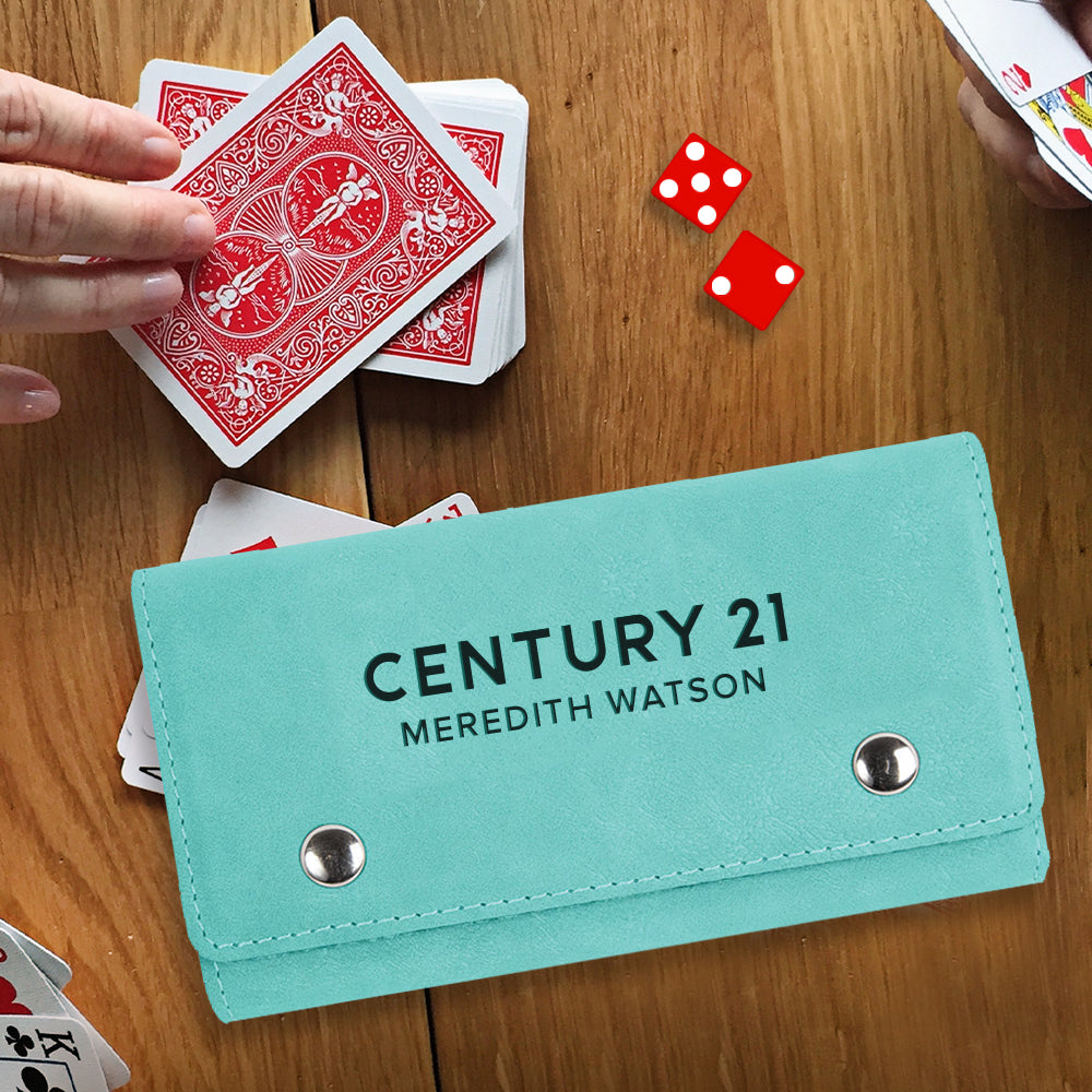 Branded Century 21 Custom Engraved Card & Dice Set