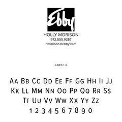 Ebby Halliday Custom Business Contact Information Designer Stamp Clip from Resource.Direct