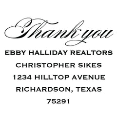 Ebby Halliday Custom Address Thank You Designer Stamp Clip from Resource.Direct