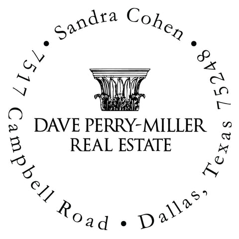 Dave Perry-Miller Round Custom Address Designer Stamp Clip from Resource.Direct