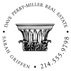 Dave Perry-Miller Round Custom Name and Contact Information Designer Stamp Clip from Resource.Direct