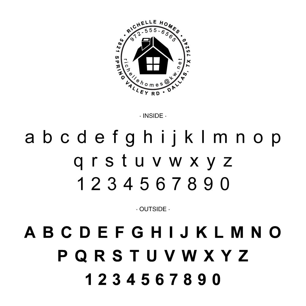 Keller Williams Round Custom Address & Contact Information House Designer Stamp Clip from Resource.Direct