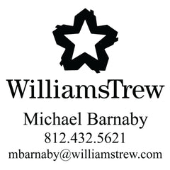 Williams Trew Custom Business Contact Information Designer Stamp Clip from Resource.Direct