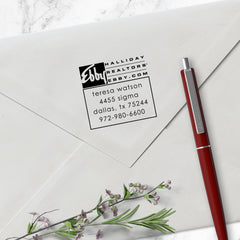 Ebby Halliday Custom Address Designer Stamp Clip from Resource.Direct