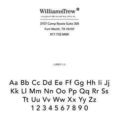 Williams Trew Custom Business Address Designer Stamp Clip from Resource.Direct