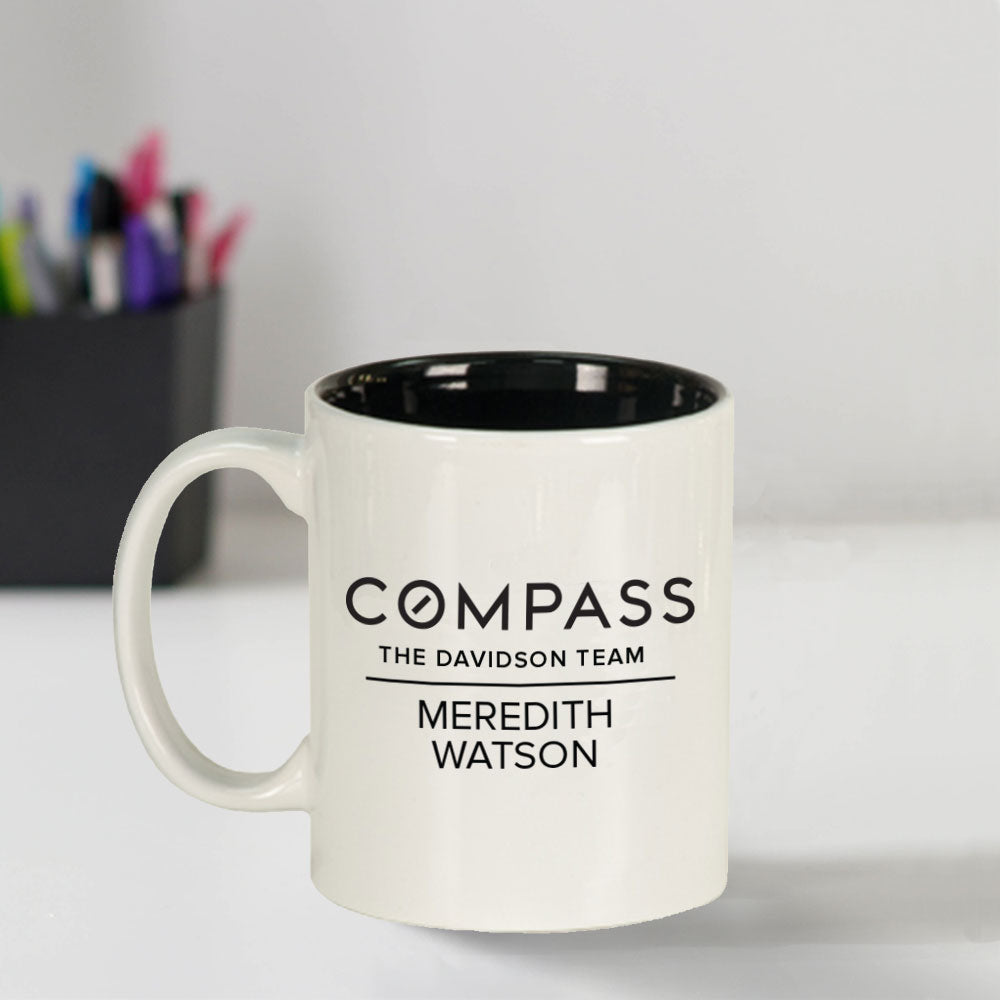 Custom Engraved Compass Coffee Mug