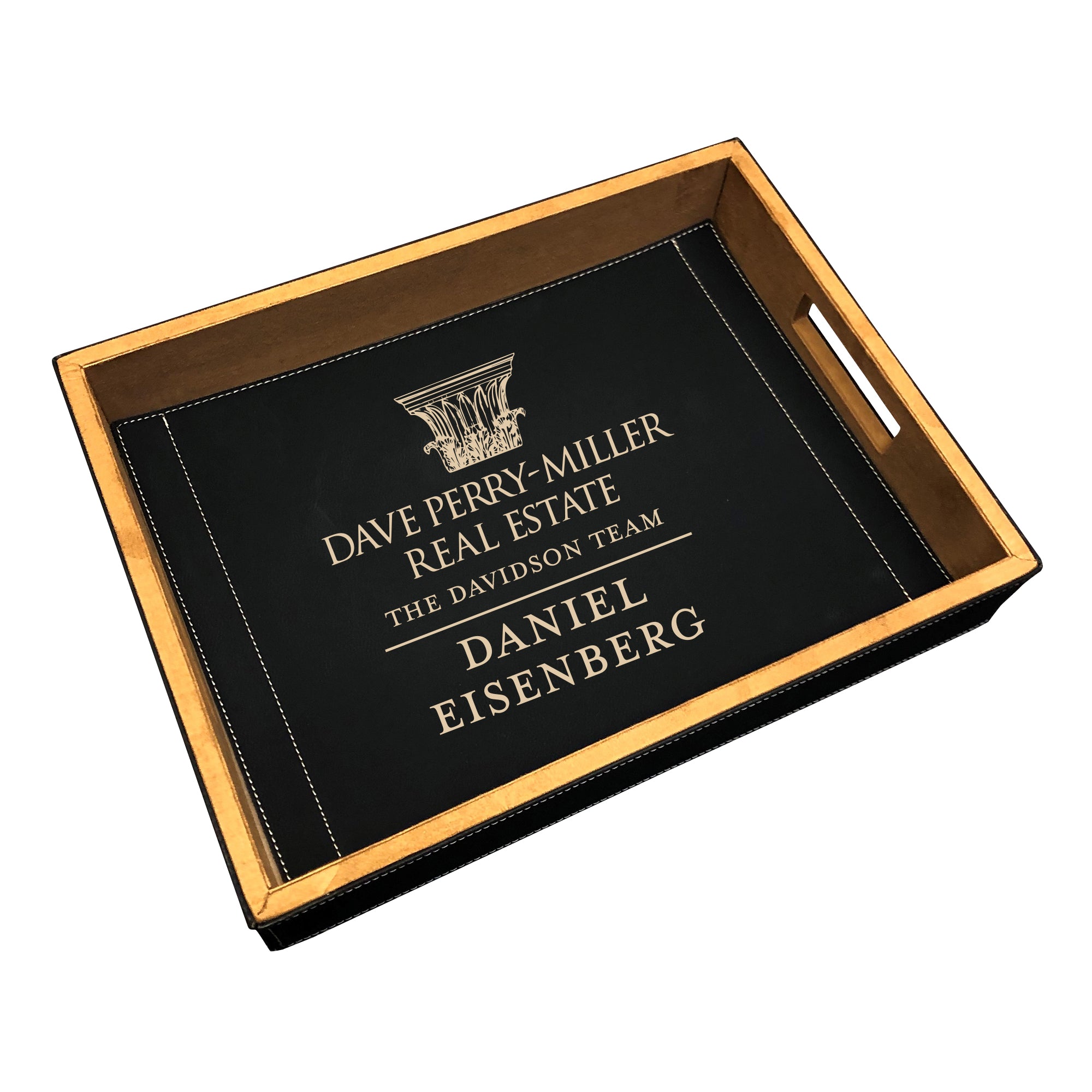 Dave Perry Miller Engraved Vegan Leather Serving Tray