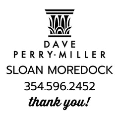 Dave Perry-Miller Custom Business Contact Information Thank You Designer Embosser Plate from Resource.Direct