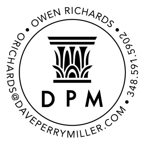 Dave Perry-Miller Custom Round Business Contact Information Designer Embosser Plate from Resource.Direct