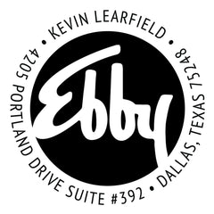 Ebby Halliday Custom Round Business Address Designer Embosser Plate from Resource.Direct