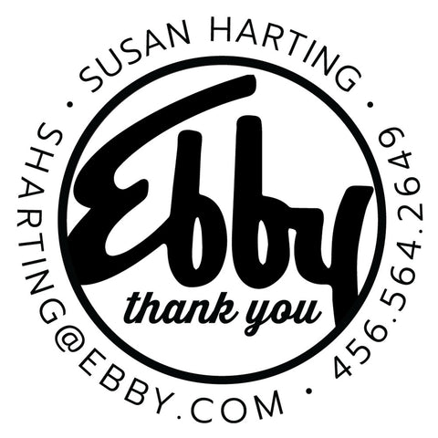Ebby Halliday Custom Round Business Contact Information Thank You Designer Embosser Plate from Resource.Direct
