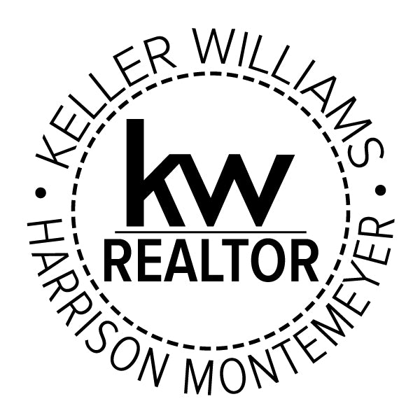Keller Williams Custom Round Business Name Signature Designer Embosser Plate from Resource.Direct