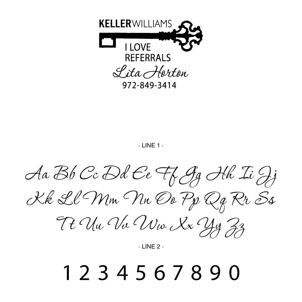 Keller Williams Custom Referrals Contact Information Designer Embosser Plate from Resource.Direct