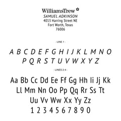 Williams Trew Custom Business Address Designer Embosser Plate from Resource.Direct