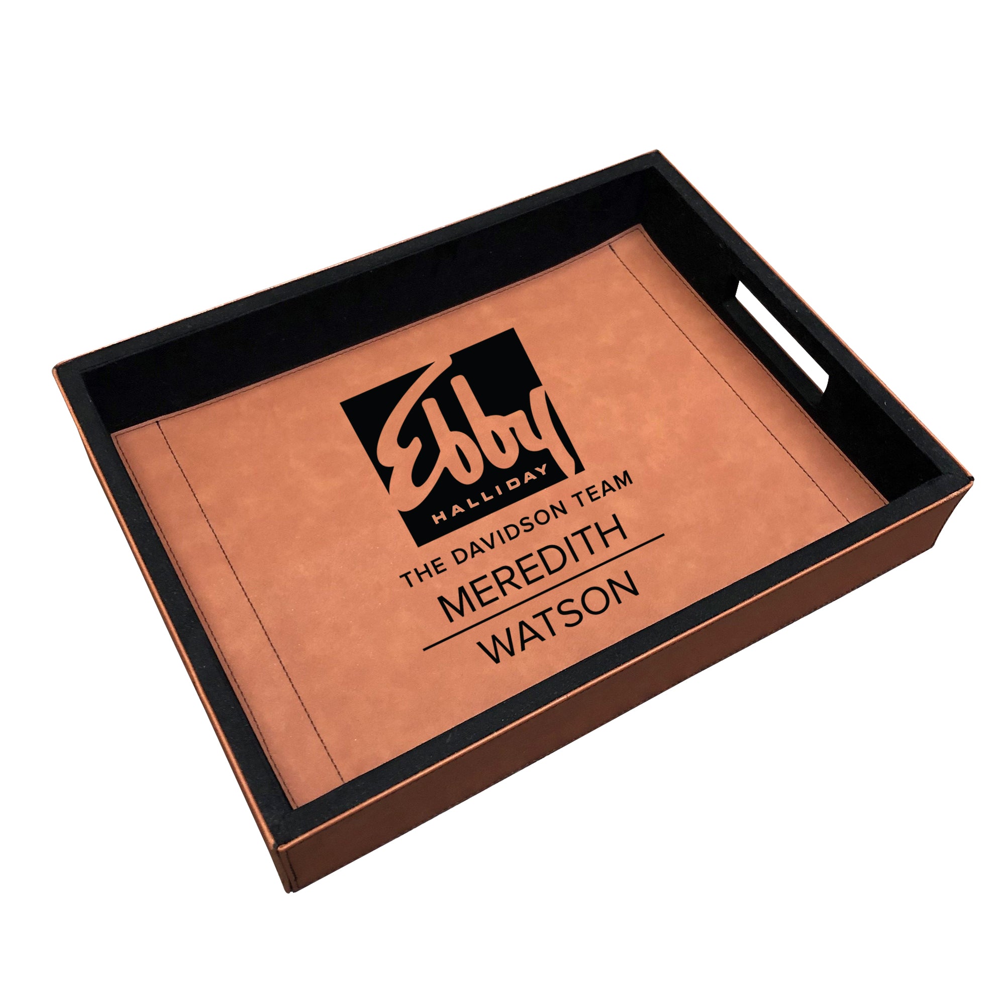 Ebby Halliday Engraved Vegan Leather Serving Tray