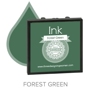 Forest Green Replaceable Stamper Ink Pad Good for Over 1000 Impressions