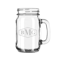 Glass Mason Jar Mug