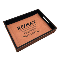 ReMax Engraved Vegan Leather Serving Tray