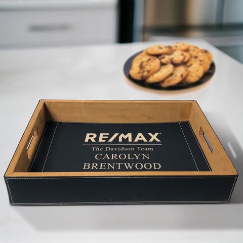 ReMax Engraved Vegan Leather Serving Tray