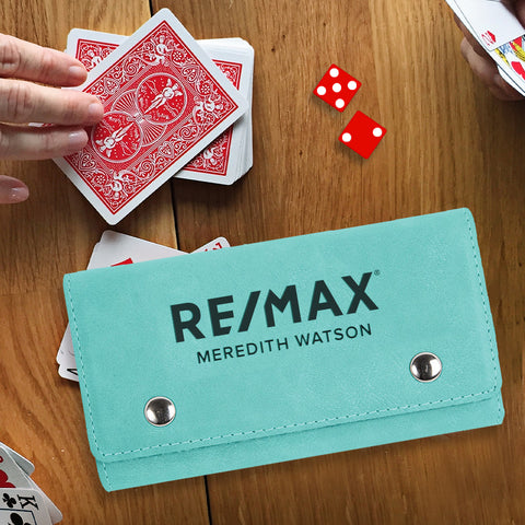 Branded ReMax Custom Engraved Card & Dice Set