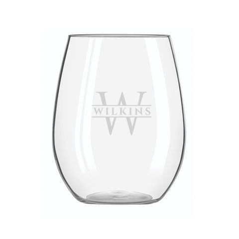 Acrylic Stemless Wine Glass