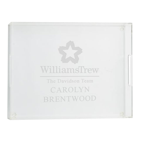 Williams Trew Custom Engraved Acrylic Serving Tray