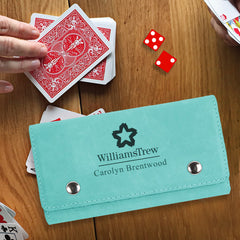 Branded Williams Trew Custom Engraved Card & Dice Set