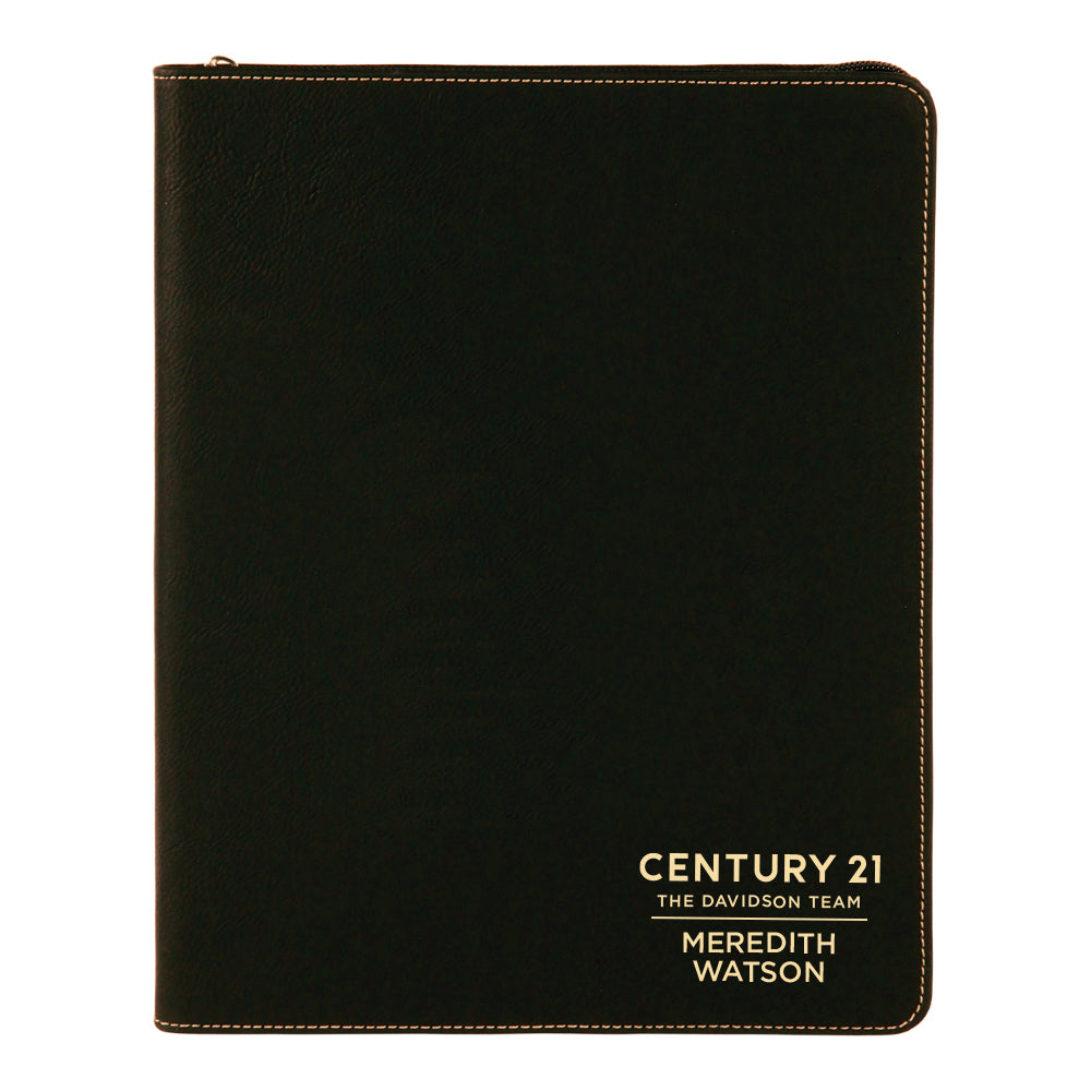 Century 21 Custom Engraved Zippered Portfolio