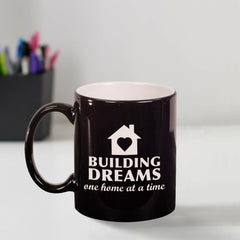 Custom Engraved Building Dreams Coffee Mug