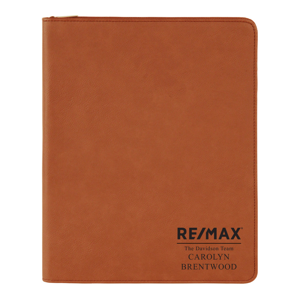 ReMax Custom Engraved Zippered Portfolio