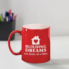 Custom Engraved Building Dreams Coffee Mug